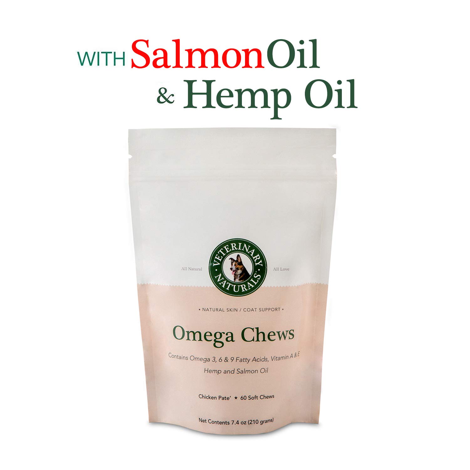 Vet Naturals Omega Chews - Salmon Oil for Dogs: Omega-3 for Coat, Joints, and Itch