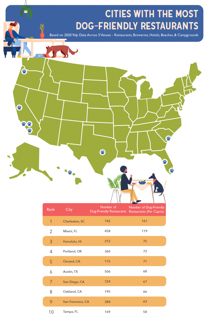 Cities With the Most Dog-Friendly Establishments By Venue Map